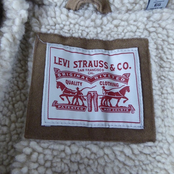 Levi’s Aviator Sherpa Lined Faux Suede Leather NWT - Picture 5 of 9